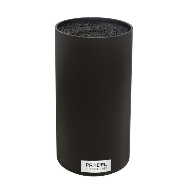 Bloc plastique noir spaghettis avec 4 couteaux de cuisine Craft en inox