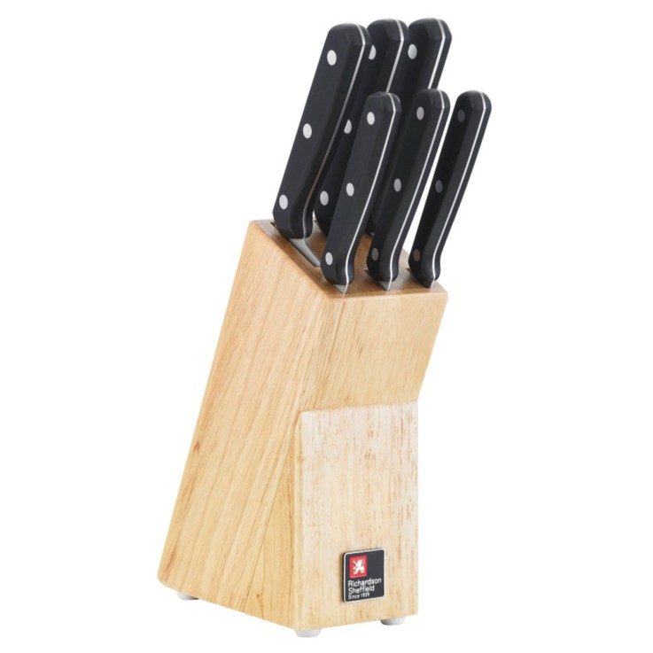 Bloc en bambou avec 6 couteaux de cuisine Cuccina en inox