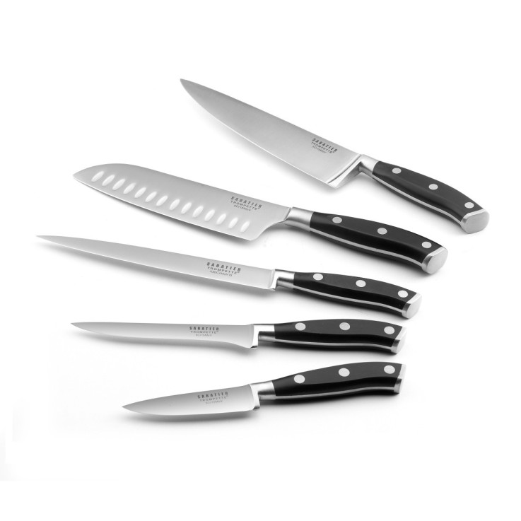 Set 5 couteaux de cuisine Vulcano en inox