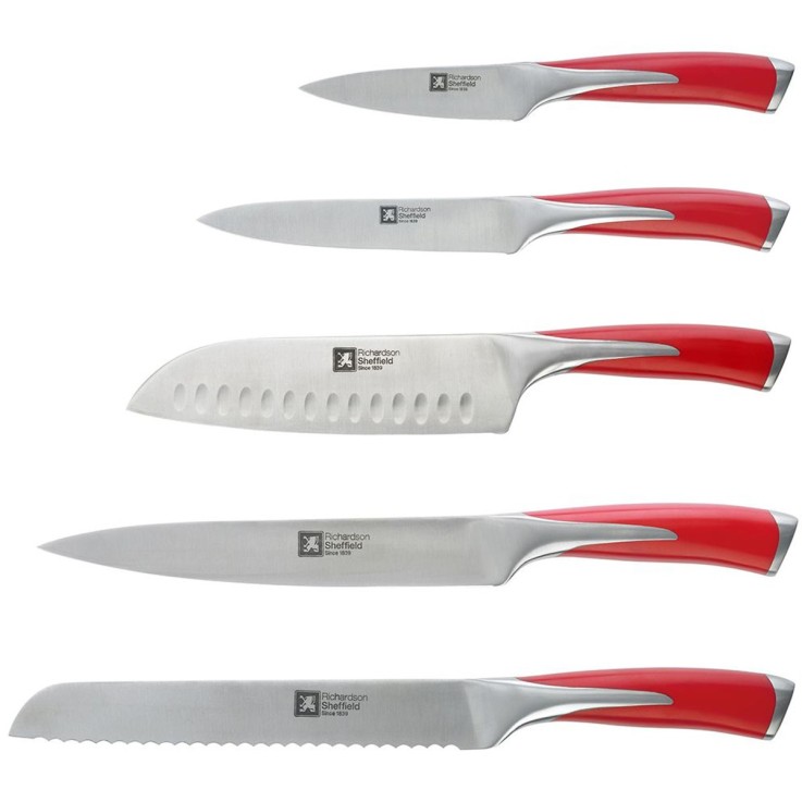 Bloc 5 couteaux de cuisine en inox
