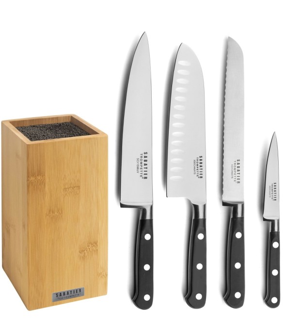 Bloc Bambou 4 couteaux de...