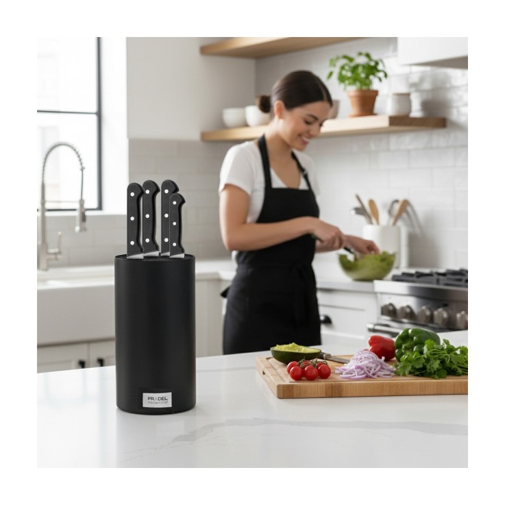 Bloc Noir 4 couteaux de cuisine Universal en inox