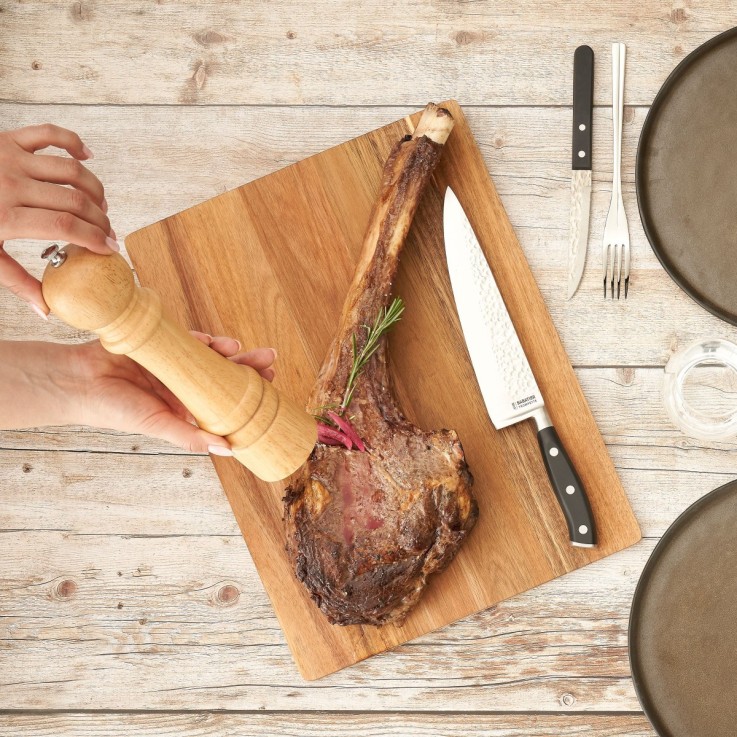 Bloc Bambou 4 couteaux de cuisine Carbon en inox