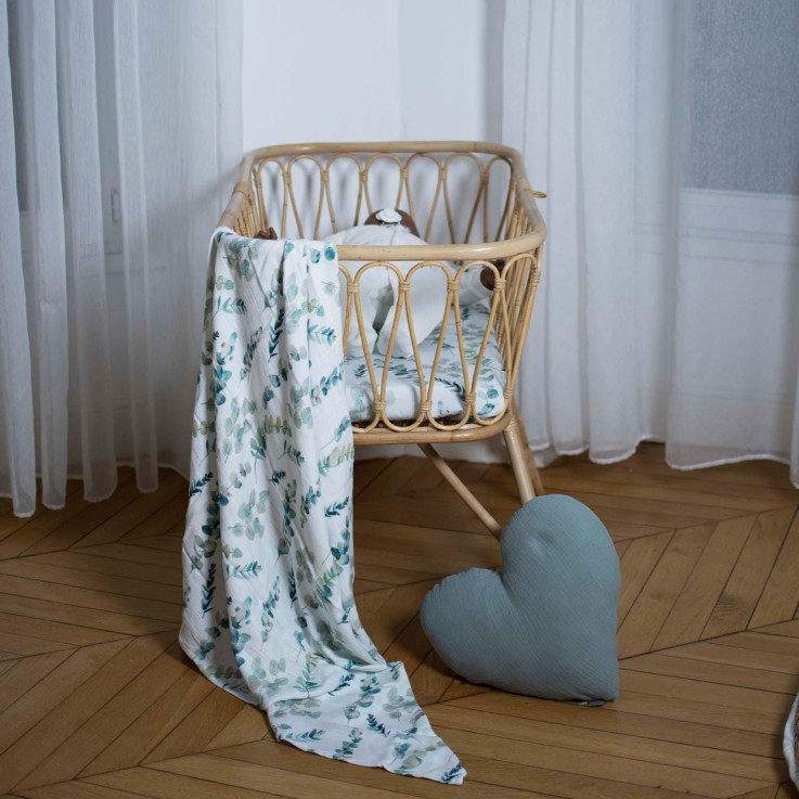 Maxi lange couverture en viscose de bambou, Eucalyptus