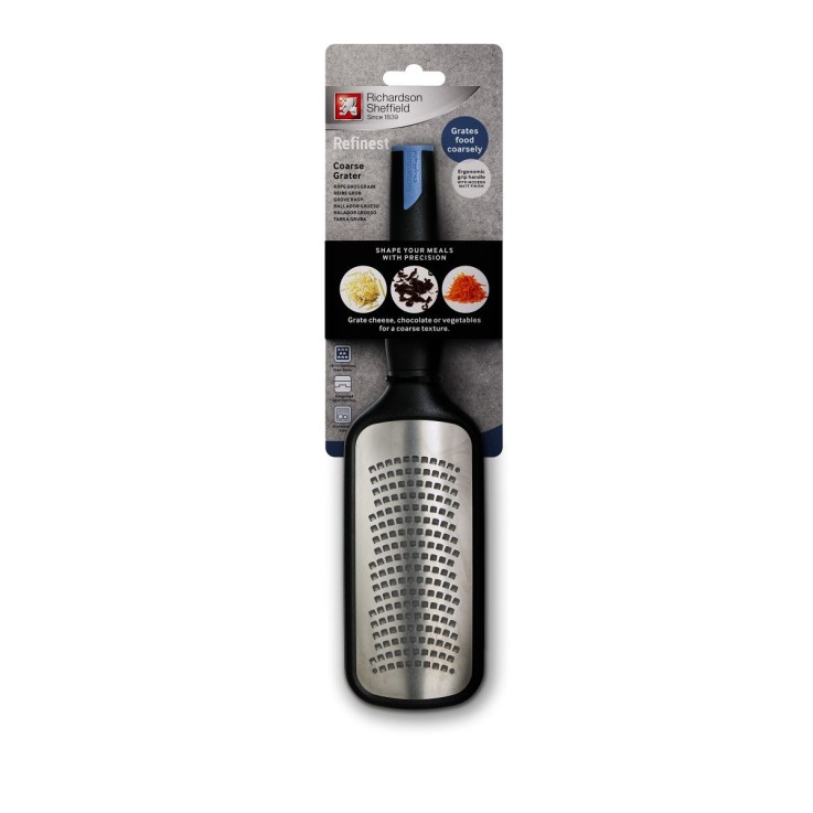 Râpe à main gros grain avec étui de protection en inox