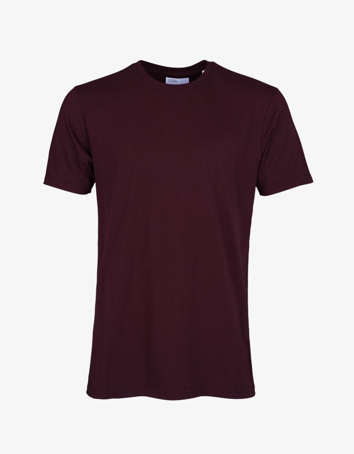 Tee Shirt Oxblood Red Coton Bio