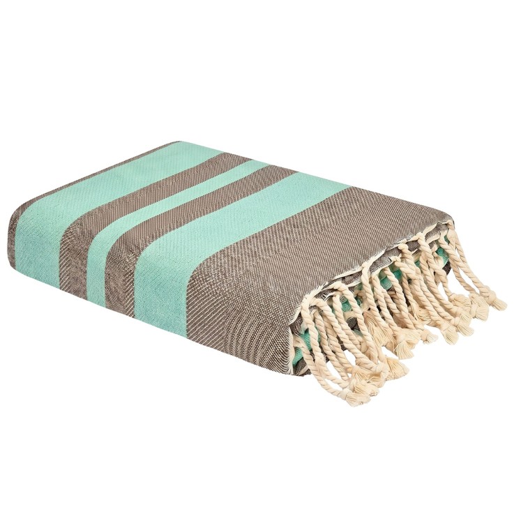 Fouta de plage jacquard en coton recyclé 1x2 m Capri