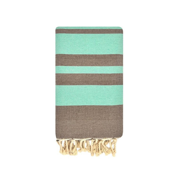 Fouta de plage jacquard en coton recyclé 1x2 m Capri