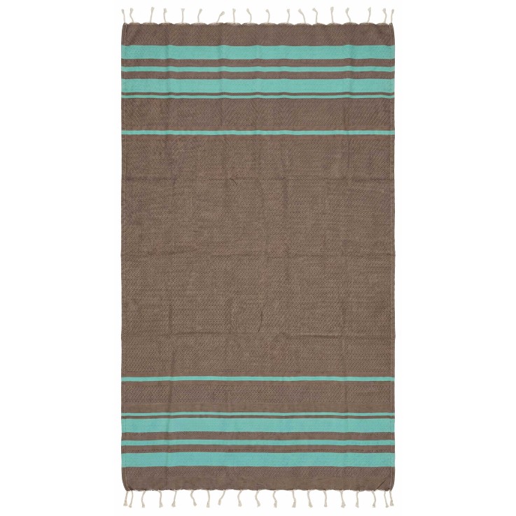 Fouta de plage jacquard en coton recyclé 1x2 m Capri