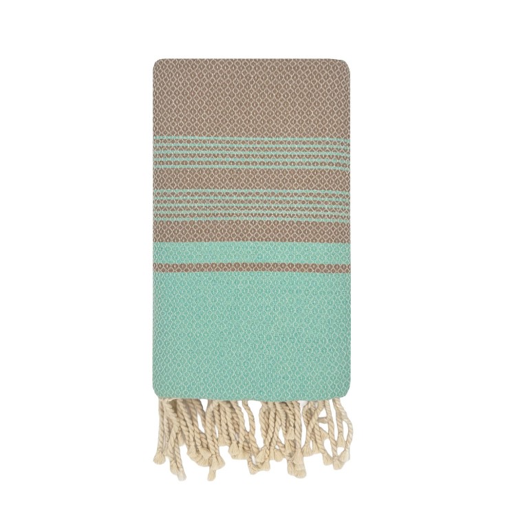 Fouta de luxe jacquard oeil d'oiseau en coton recyclé 1mx2m Spargi