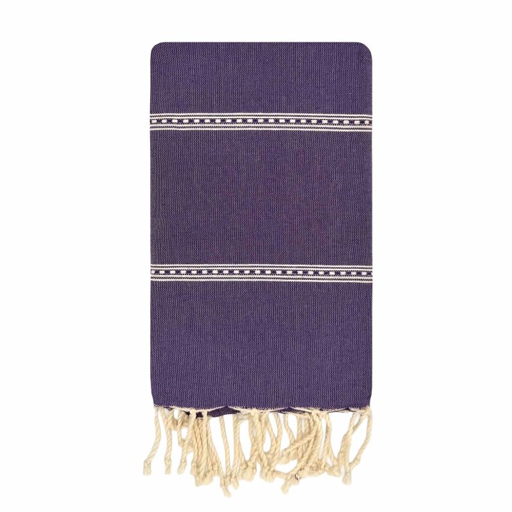 Traditionnelle fouta en coton recyclé anti-sable 1mx2m Djerba