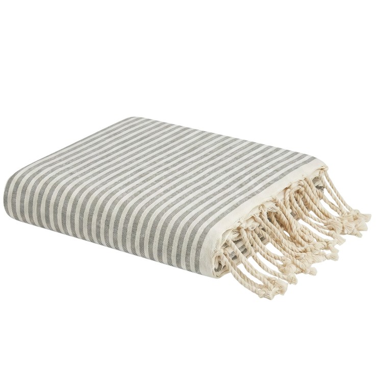 Fouta de plage en coton recyclé anti-sable 1mx2m Ikaria