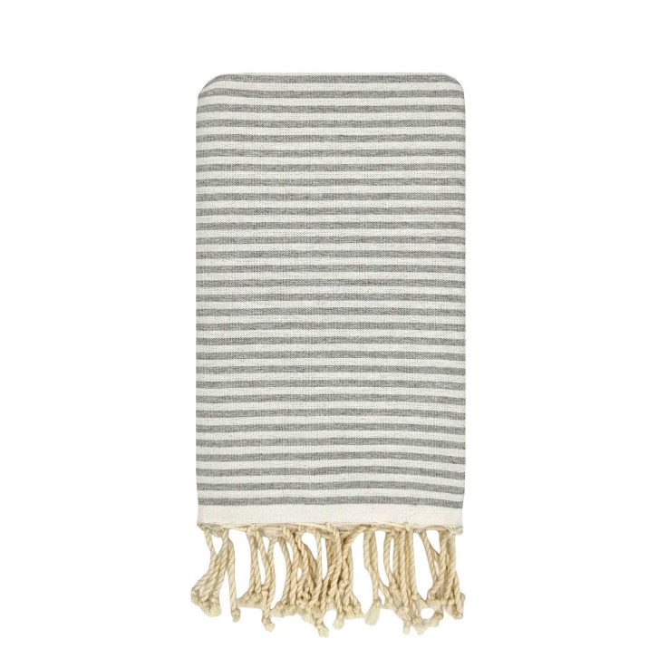 Fouta de plage en coton recyclé anti-sable 1mx2m Ikaria