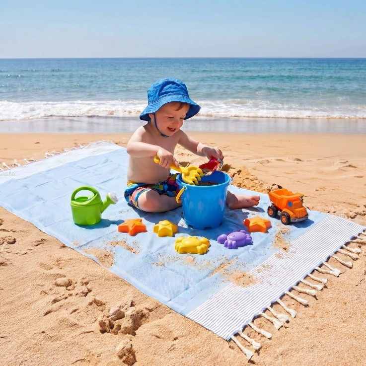 Mini fouta enfant en coton recyclé 70x140 cm Félicité