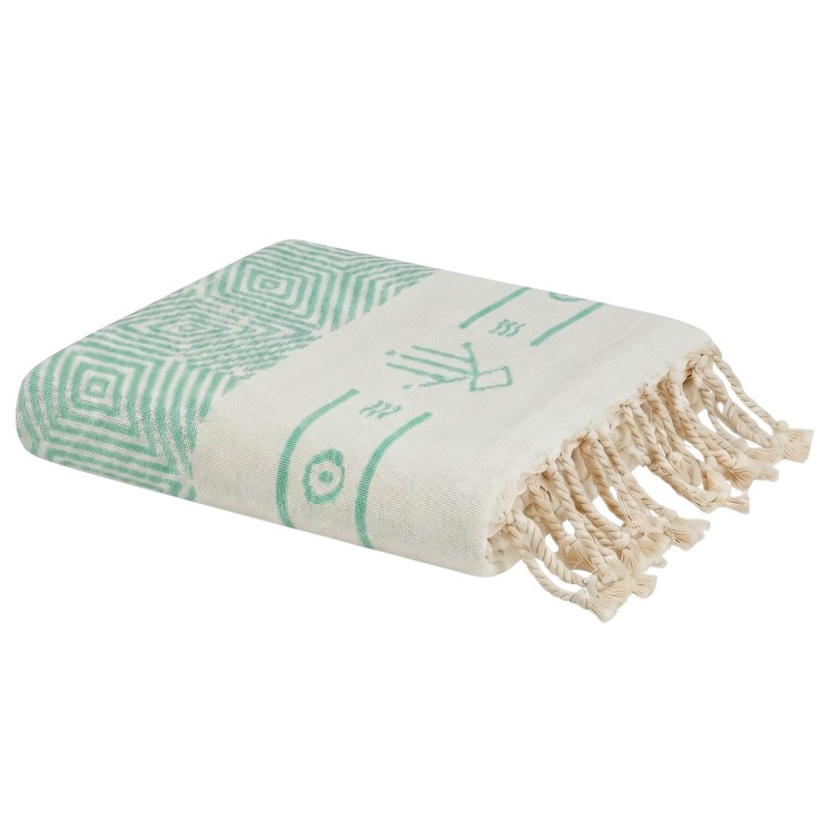 Fouta de plage réversible en coton recyclé 1x2 m Tenerife