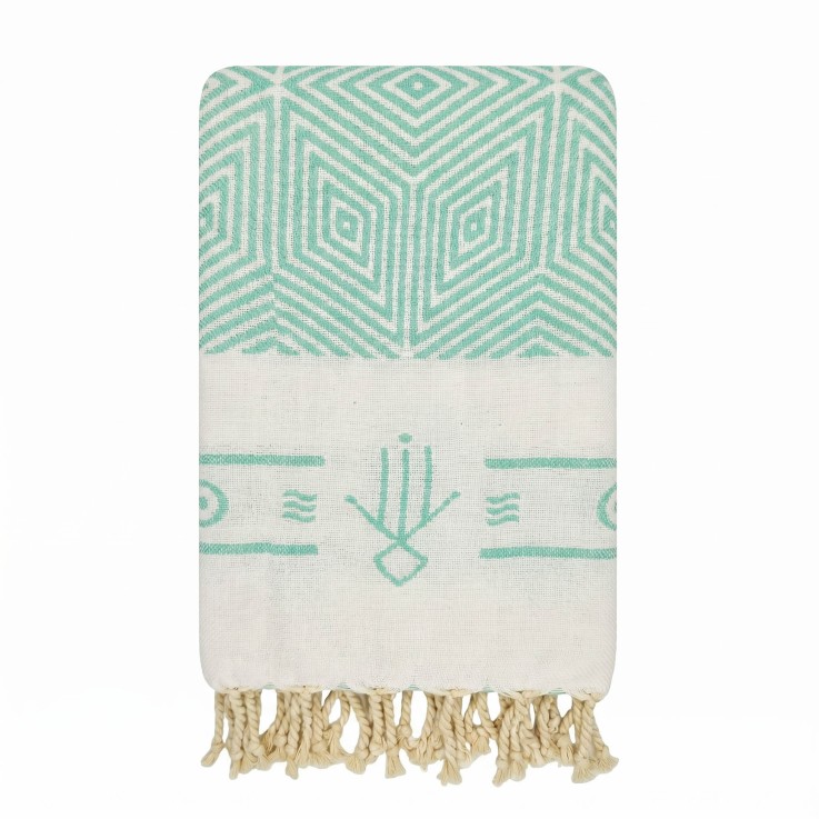Fouta de plage réversible en coton recyclé 1x2 m Tenerife