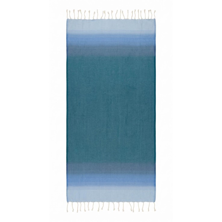 Fouta de plage en coton recyclé anti-sable 1x2m Malta