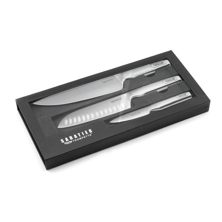 Coffret magnet avec 3 couteaux de cuisine Asean en inox