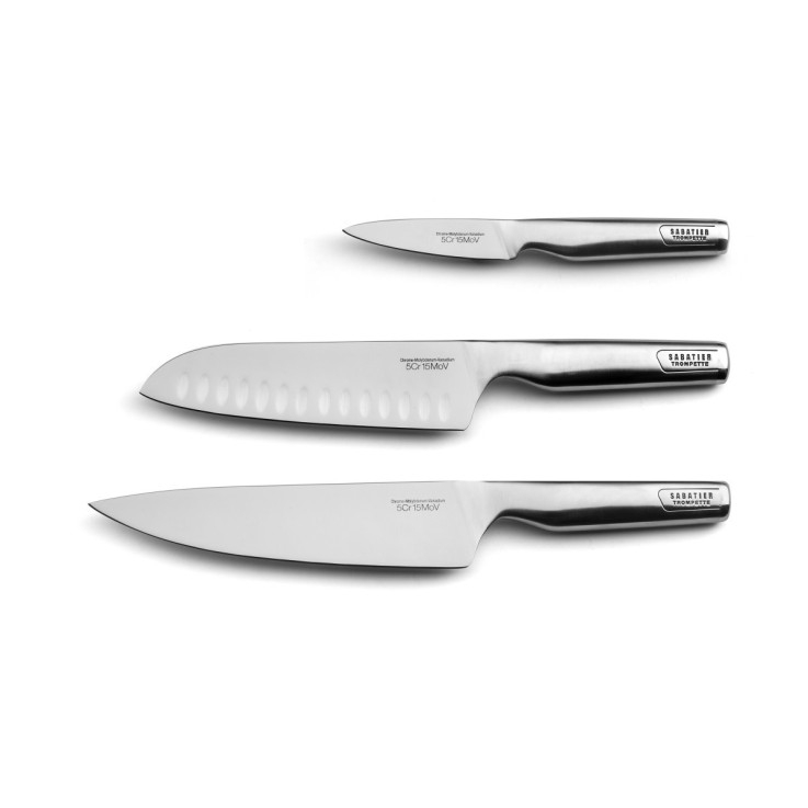 Coffret magnet avec 3 couteaux de cuisine Asean en inox