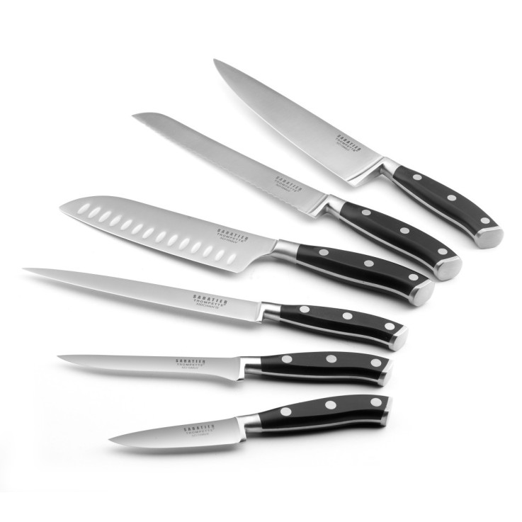 Trousse souple de 6 couteaux de cuisine en inox Vulcano par Sabatier Trompette