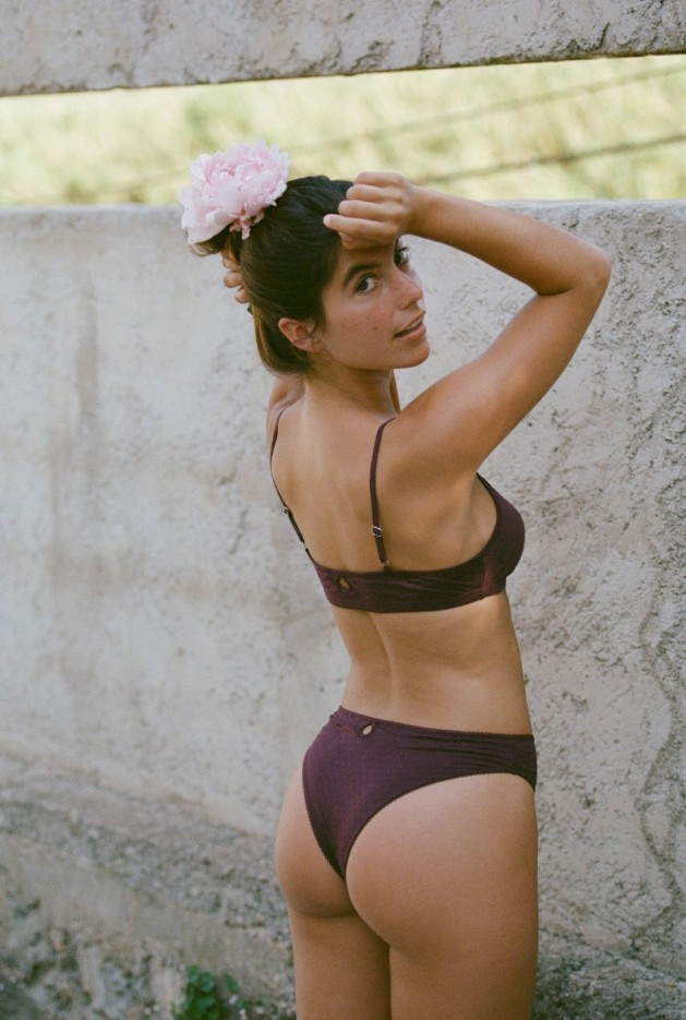 Brassière intemporelle prune Coton Bio