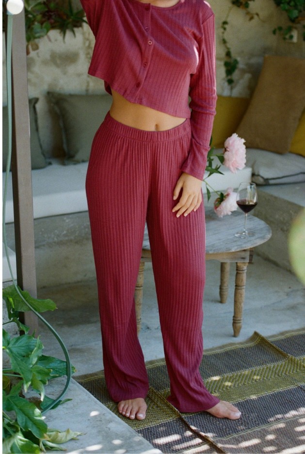 Pantalon Maud violet Coton Bio