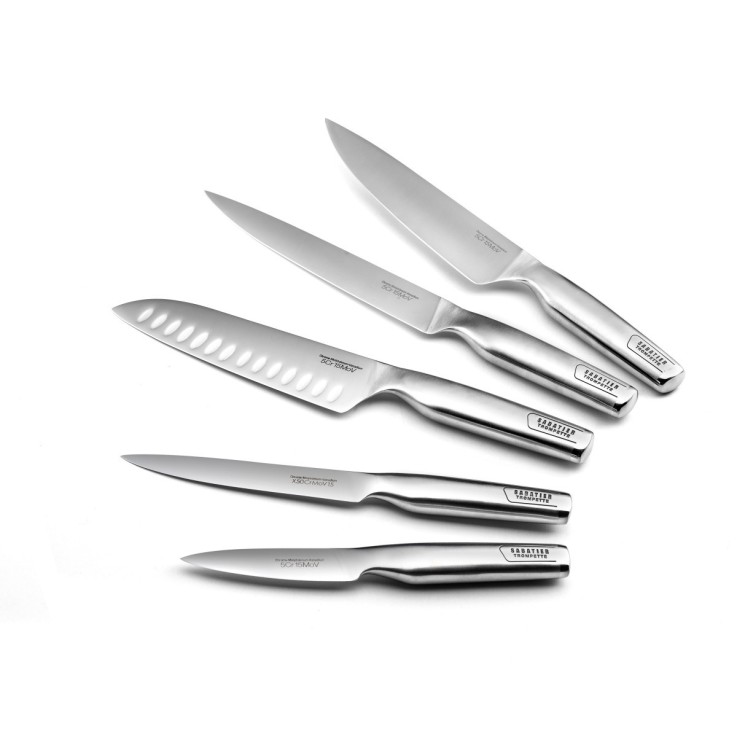 Set 5 couteaux de cuisine en inox Asean