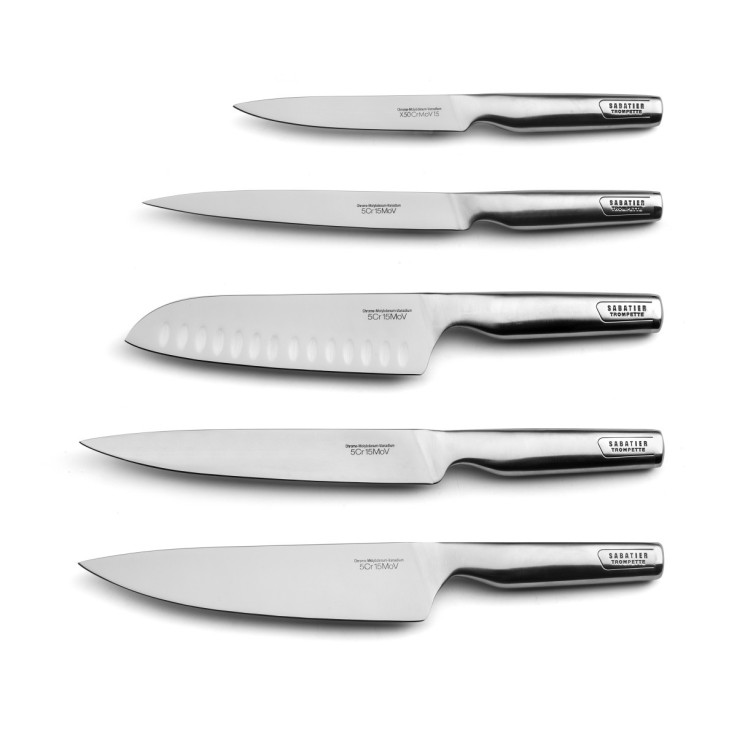 Trousse 5 couteaux de cuisine en inox Asean