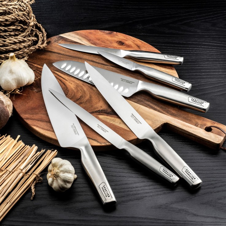 Trousse 5 couteaux de cuisine en inox Asean