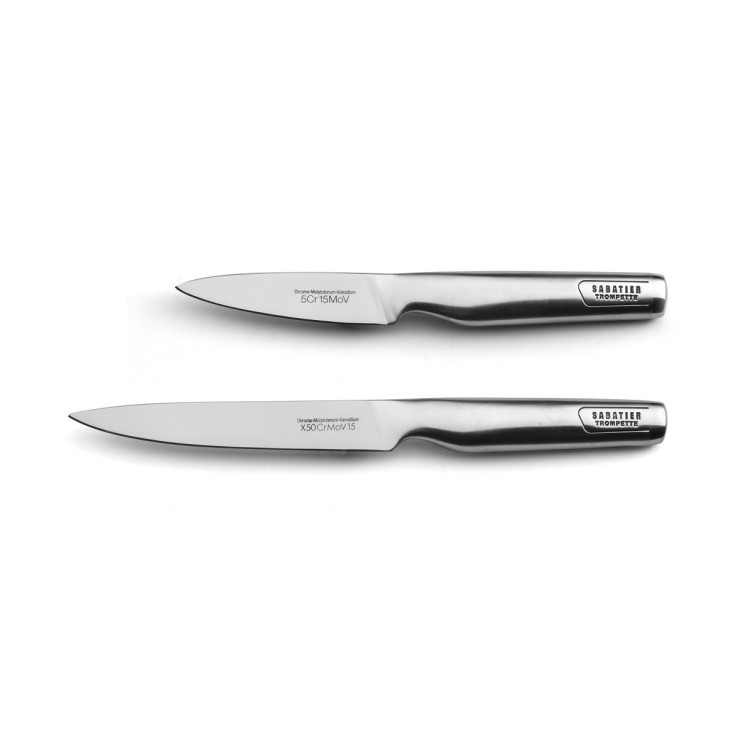 Set 2 couteaux de cuisine en inox Office