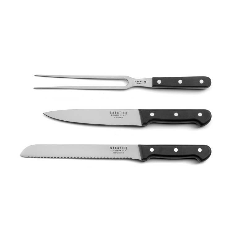 Set 3 couteaux de cuisine en inox Universal
