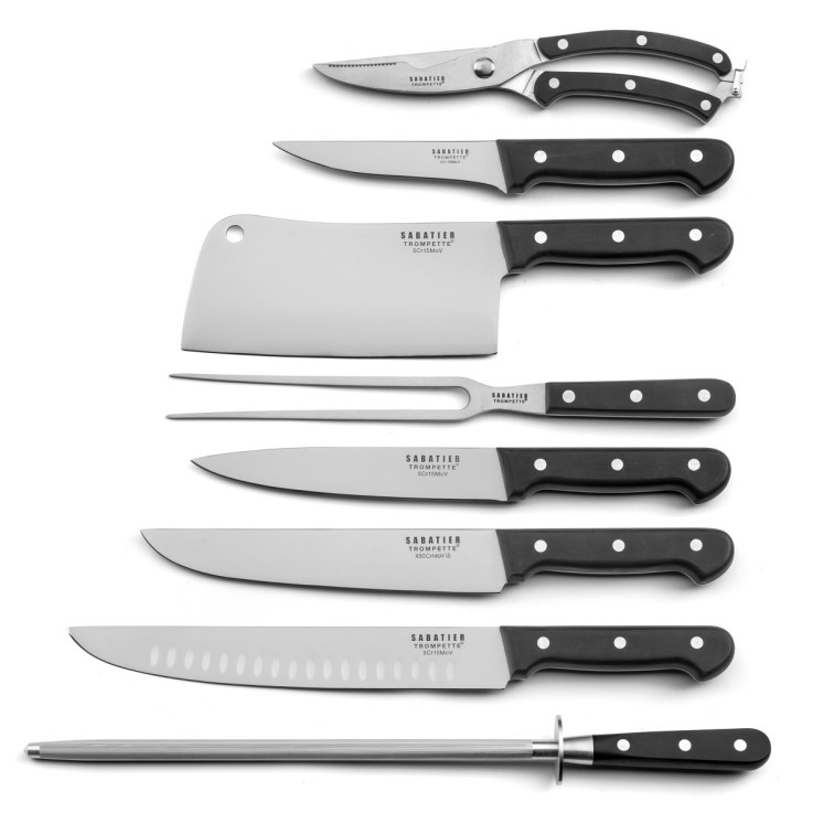 Set 8 couteaux de boucher en inox Universal
