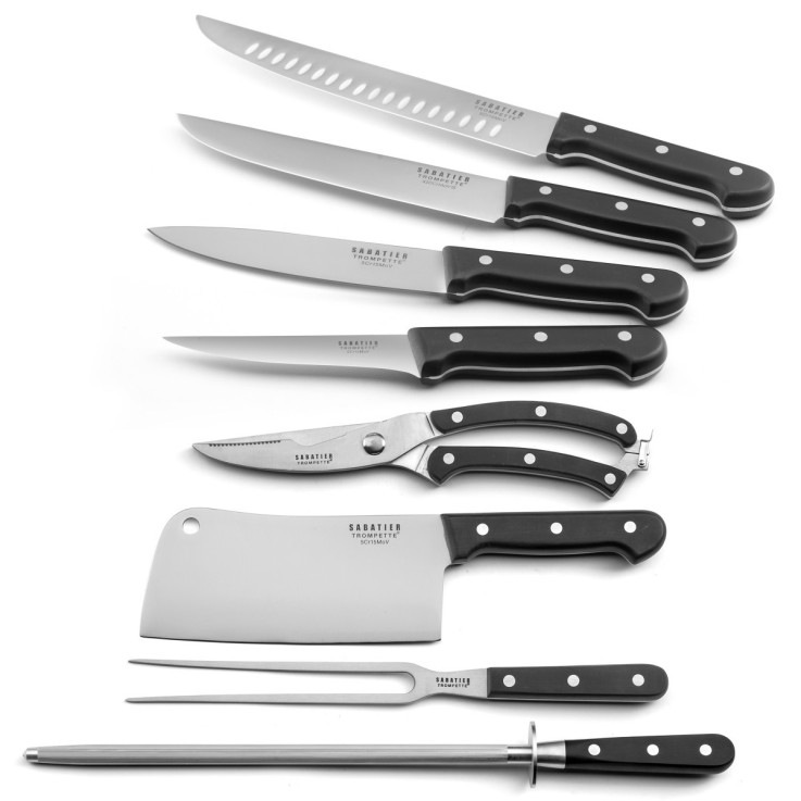 Set 8 couteaux de boucher en inox Universal