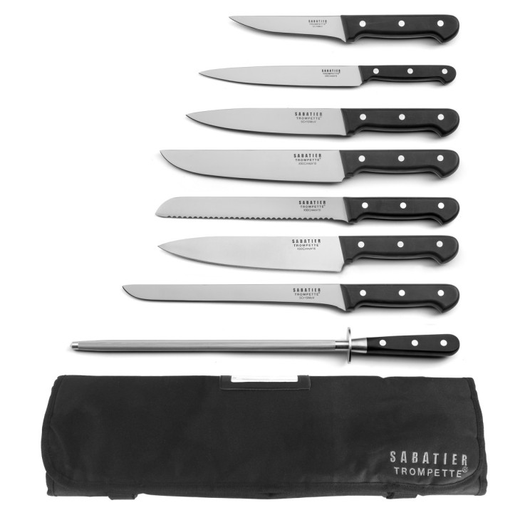 Valise hôtelière 8 couteaux de cuisine en inox Universal