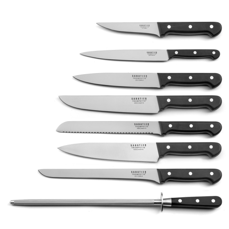 Valise hôtelière 8 couteaux de cuisine en inox Universal