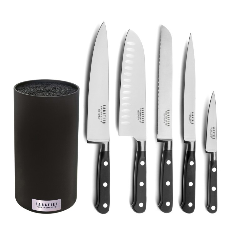 Bloc spaghetti 5 couteaux de cuisine en inox Origin