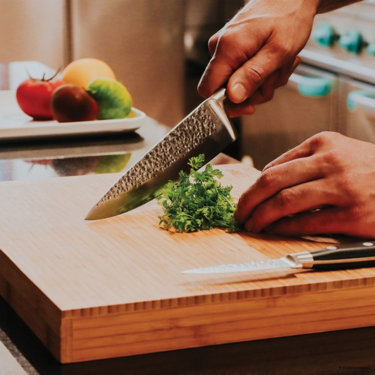 Coffret magnet avec 3 couteaux de cuisine en inox Carbon