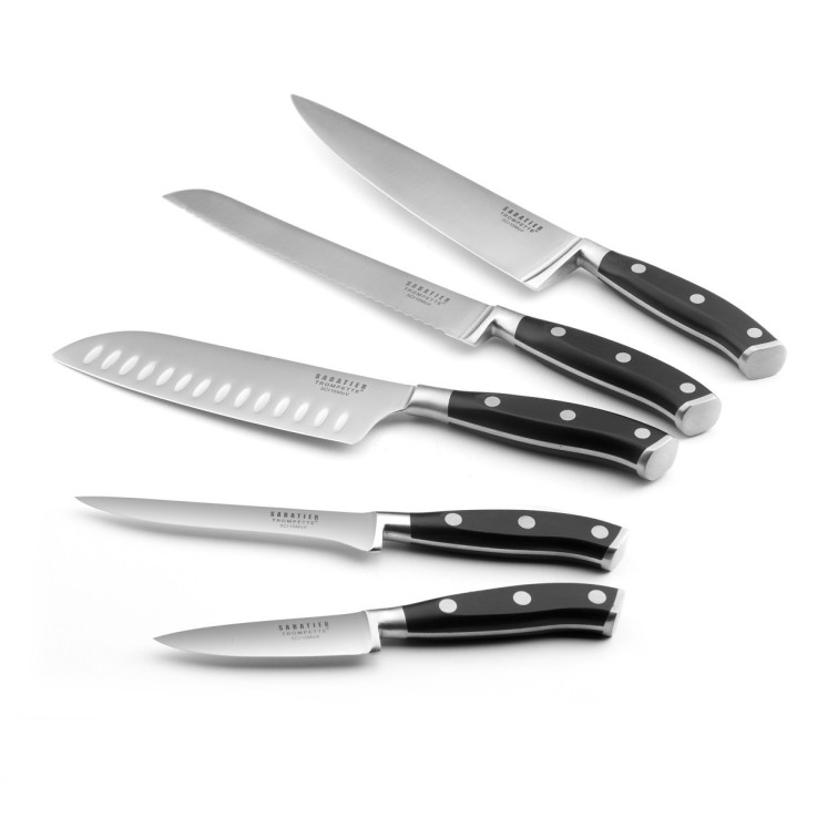 Set 5 couteaux de cuisine en inox Vulcano