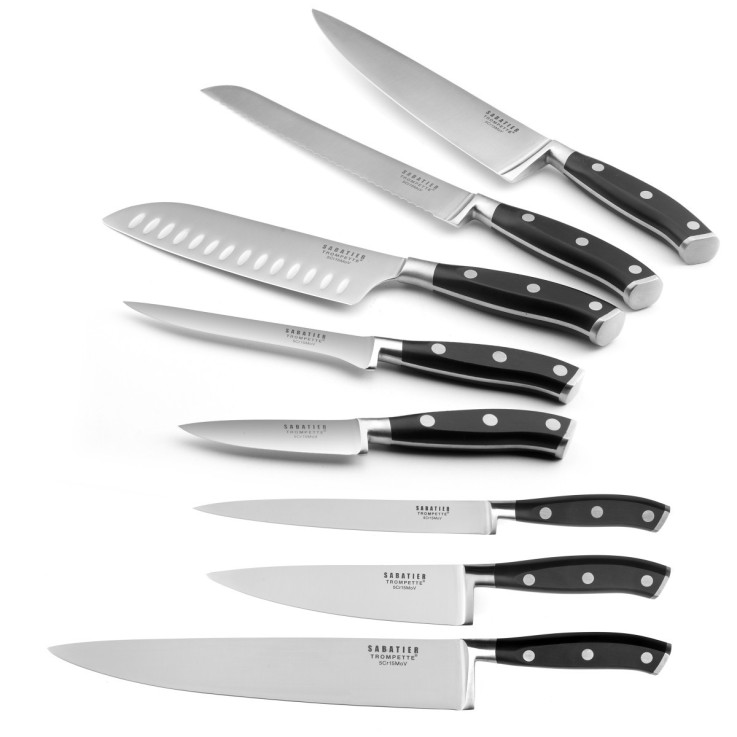 Set 8 couteaux de cuisine en inox Vulcano