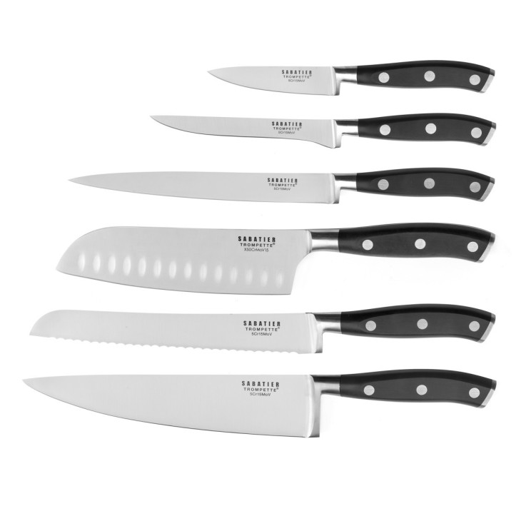 Valise hôtelière 6 couteaux de cuisine en inox Vulcano