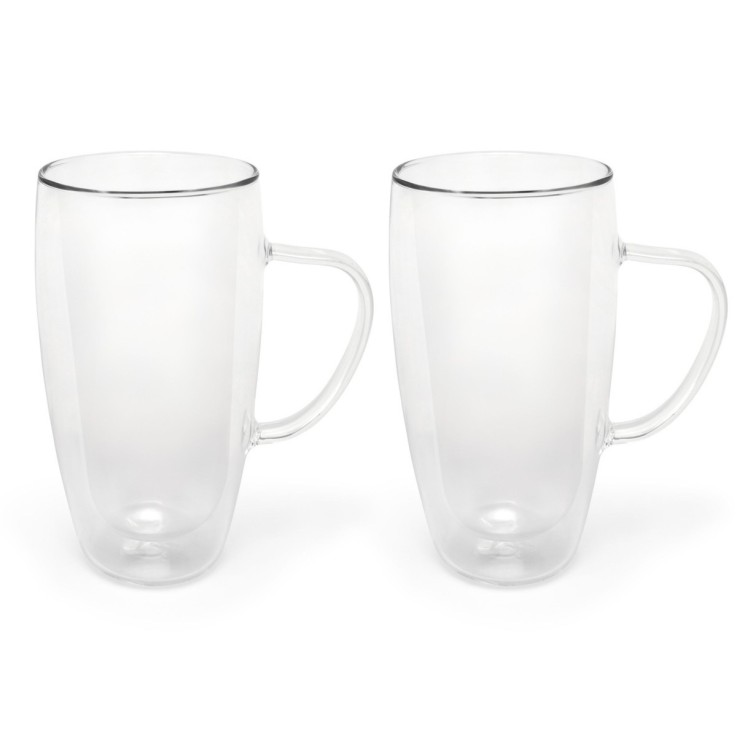 Lot de 2 verres double paroi Cappuccino/Latte Macchiato, 400 ml