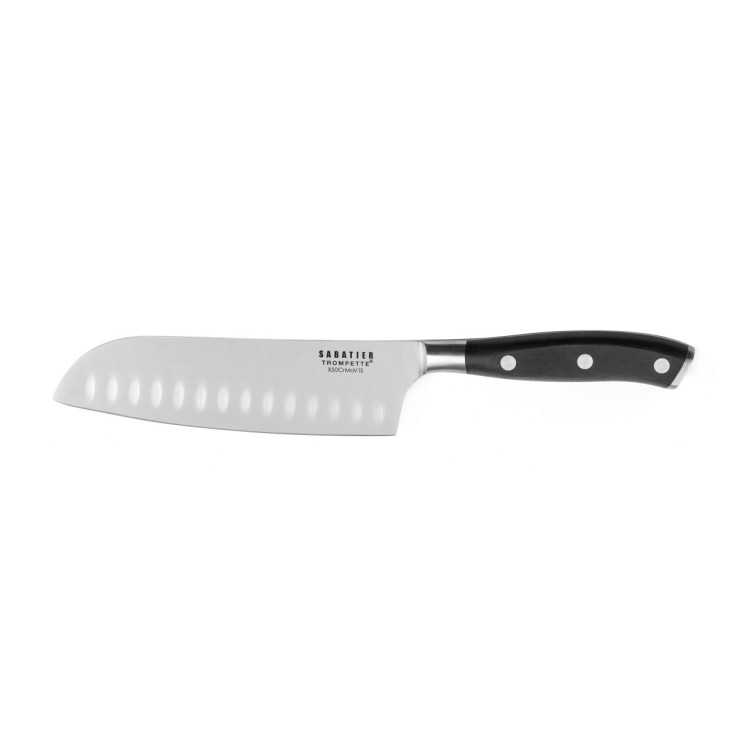 Planche à découper doubles tiroirs 42x28x4cm et Couteau Santoku 18cm