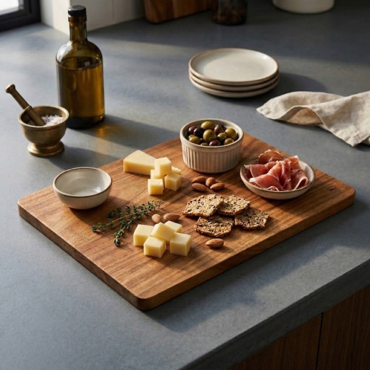 Planche à découper rectangulaire 39 x 28 x 1.5 cm cm avec rigole