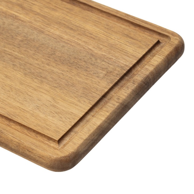Planche à découper rectangulaire 48 x 17 x 1.5 cm avec rigole et poignée