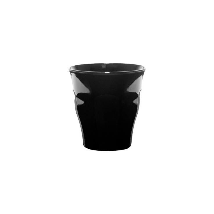 Boite de 6 gobelets Picardie noir (9 cl) en verre