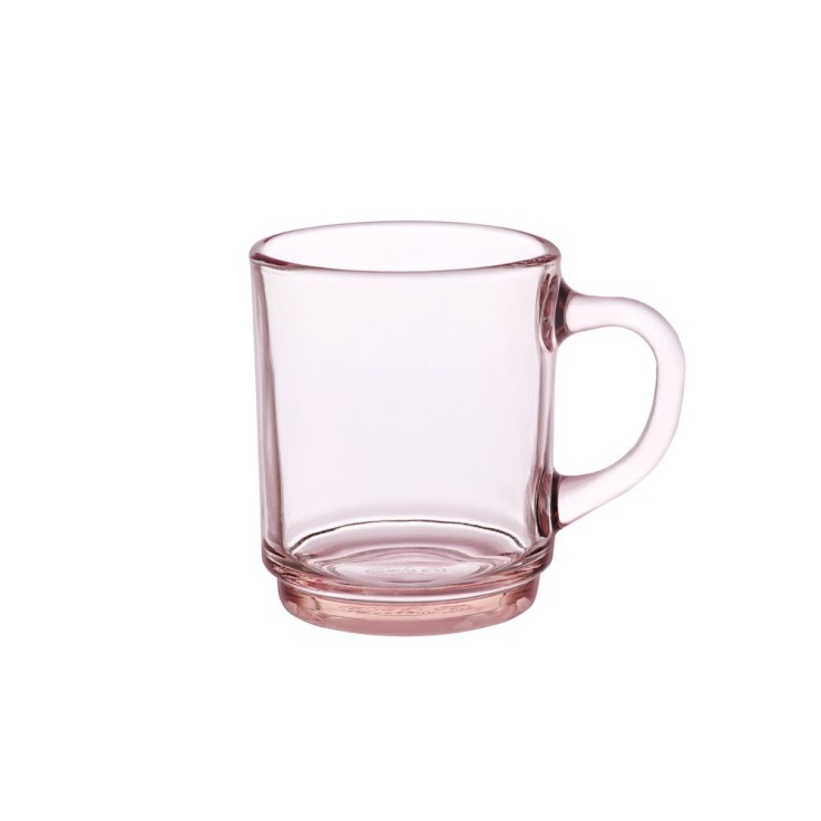 Mug Versailles Lys rose 26 cl (lot de 6) en verre
