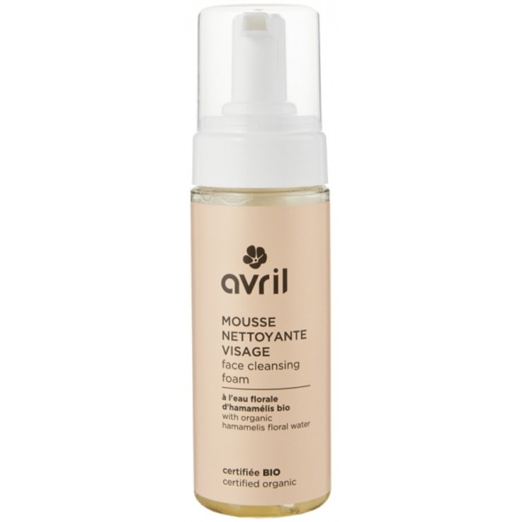 Mousse nettoyante visage à l'eau florale d'hamamélis (150ml) Bio
