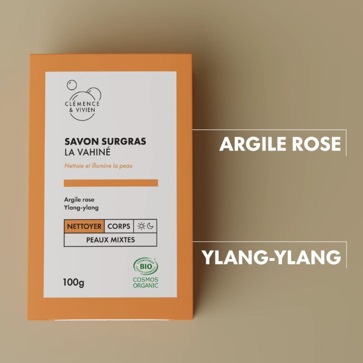 Savon surgras La Vahiné pour peaux mixtes (100g) Bio