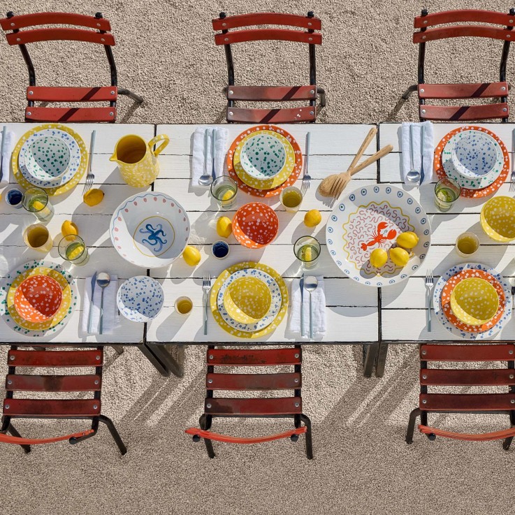 Assiette à Dîner Camomille Rafaela en grès