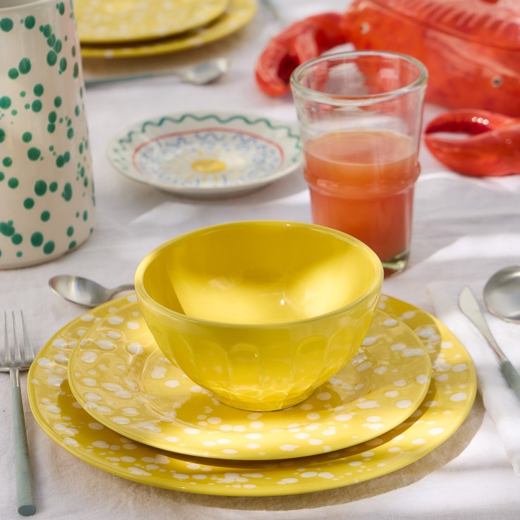 Assiette à Dîner Camomille Rafaela en grès
